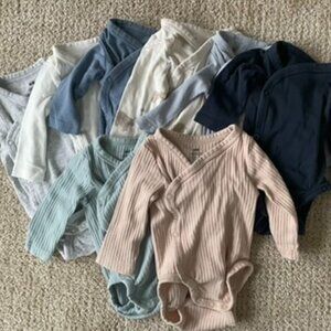 8 H&M Long Sleeve Wrapover Onesies
